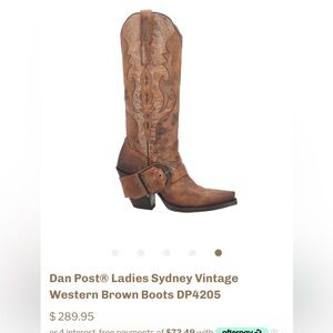 Dan Post Ladies Sydney Vintage Western Brown Boots